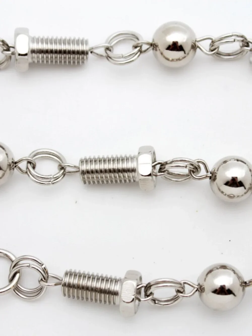 NEW Men Silver Jean Chain Screw Ball Metal Wallet Key Holder Motorcycle Biker 28